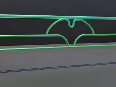 10 Low-Poly Common Japanese Fence Pack Low-poly 3D model