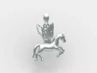 Pegasus Horse Pendant 3D print model
