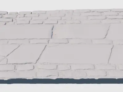 Brick Crosswalk-3D Scan 3D model