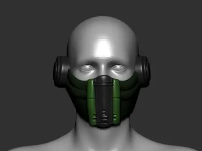 helmet high poly sculpt 3d printable  3D model 76