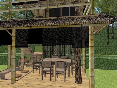 Homestay-Bamboo House 3D model