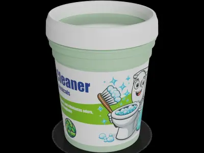 Solid WC cleaners - air fresheners Solid WC Cleaner Low-poly 3D model