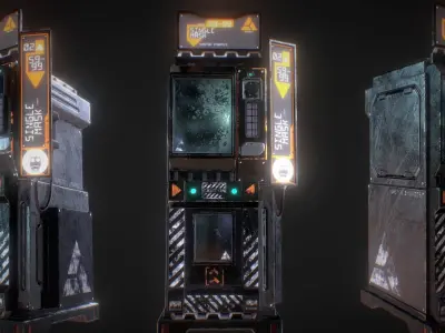 SciFi Vending Machine Low-poly 3D model