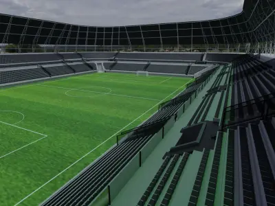 Football Stadium Low-poly 3D model