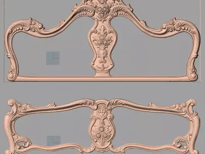 Bed 3D relief models STL Files used for CNC Router E1005 3D model