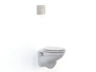 Compact Wall Mounted Toilet  3D model