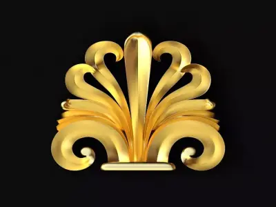 Central decor ornament for furniture 3D model 1081