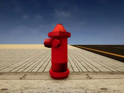 Low poly Fire hydrant Free low-poly 3D model