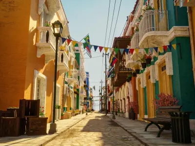 SOUTH AMERICAN BUILDING 002 Low-poly 3D model