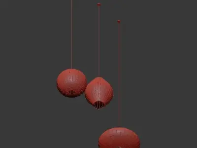 Unique Bubble Pendant Light 3D model