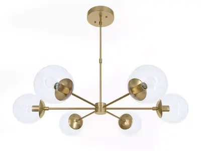 Mid Century Sputnik Chandelier 3D model