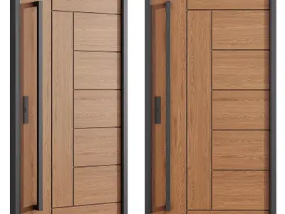 Interior door 4 Low-poly 3D model
