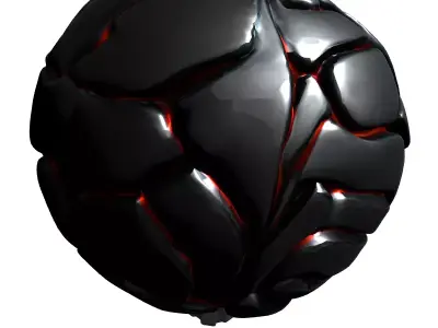 Futuristic Power Core Sphere Low-poly 3D model