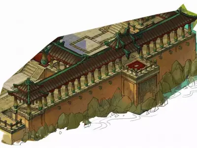 Xiqiao City Palace - Right 3D model