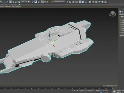 Spaceship Khygun PBR Low-poly 3D model
