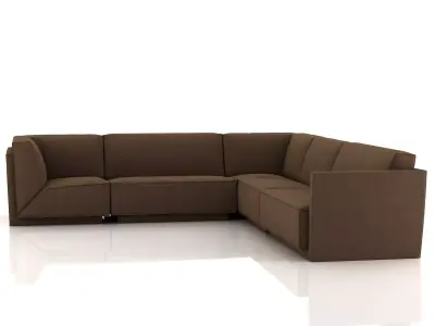 Doutzen set person sectional sofa 3D model