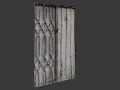 Old Metal window Scan Low-poly 3D model