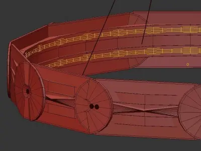 Gold ring horizontal 3D model