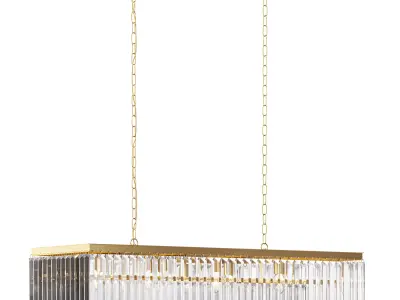 leyland rectangle chandelier by arhaus 3D model