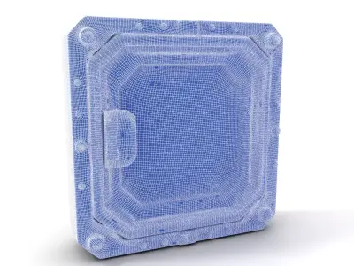 SciFi Door Model Pack with LED Accents Low-poly 3D model