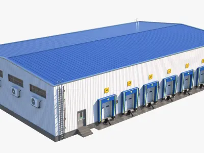  Detailed Warehouse Interior With Furniture 