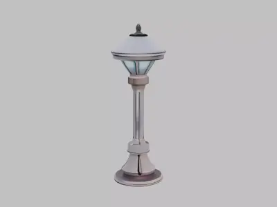 cobbled street section 4 scifi Low-poly 3D model