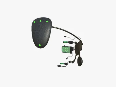 SciFi Glasses E01 Black Green - Character Design Fashion Low-poly 3D model