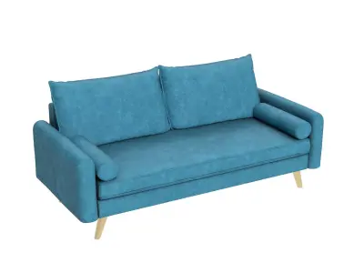 Modern Fabric Sofa Low-poly 3D model