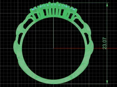 Jewelry ring 447 3D print model