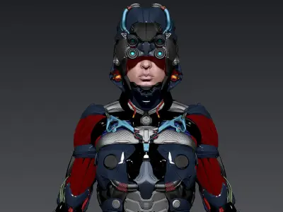 Sci-fi Female Character V2 3D model