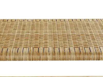Rattan ottoman MD46  3D model