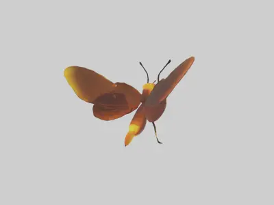 Firefly glowing model Low-poly 3D model