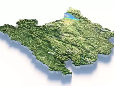 Montenegro Terrain Country 3D model