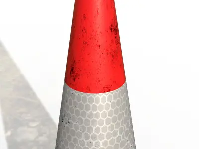 Traffic cone Low-poly 3D model 34