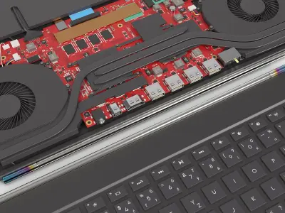  Laptop Internal Assembly with Keyboard Panel 