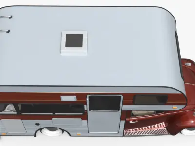  Volkswagen Retro Recreational Vehicle Simplified 