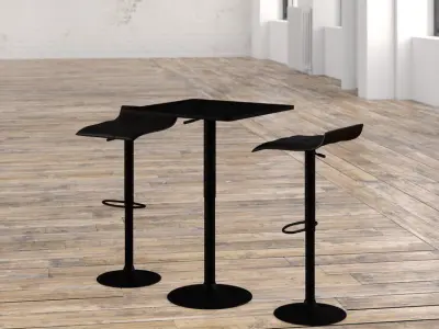 Manglo Pedestal Dining Set 3D model