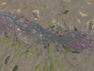 Lanzhou - 3D City Model Low-poly 3D model