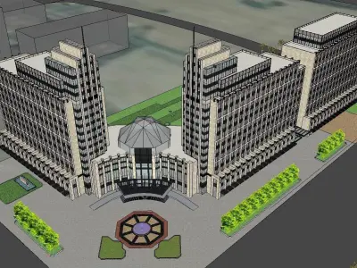 vacation spot-Resort-Fashion Leisure Hotel-0206 3D model