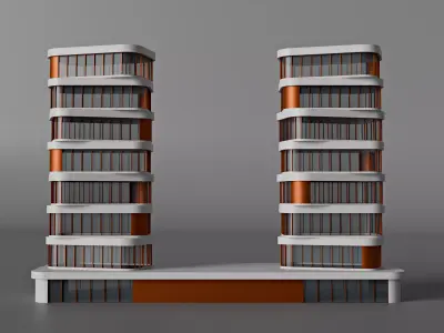 Architecture Project by Ramin Guseinov 99 Low-poly 3D model