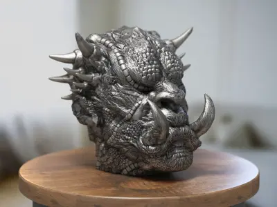 Robot demon Headphone Stand Demon headphone stand 3D print model