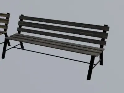 Benches Free low-poly 3D model