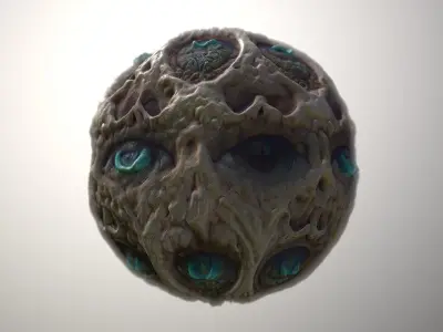 Material Skin Monster 12 Seamless PBR Texture Texture