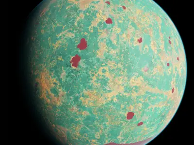 Planet Quetta 12K Cycles 3D model