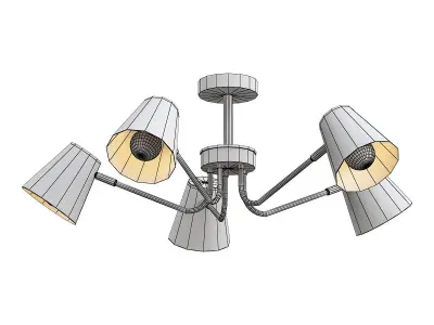 evoluce ceiling light with four lamps 3D model