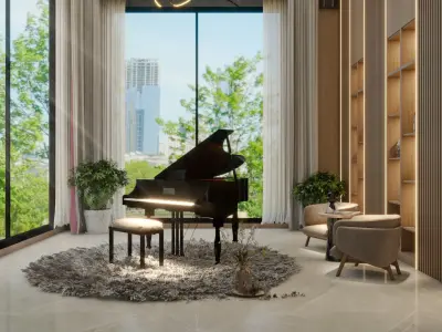 Piano Area Interior 3D model