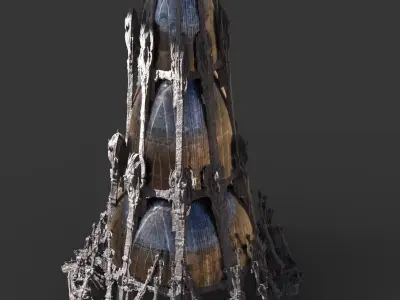 Ancient Crete Barbarian Tower 3D model