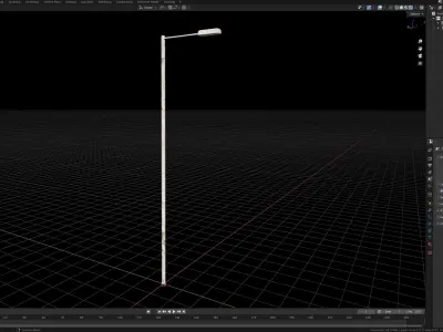 Hong Kong Street Lamp 3D model