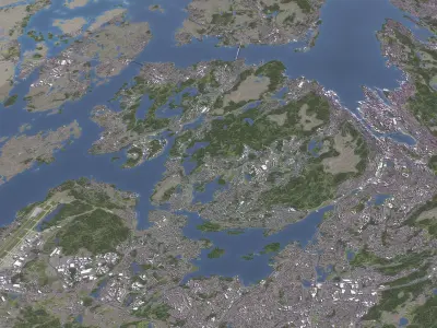 Bergen - 3D City Terrain 3D Model Pack