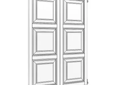 White External Shutters 3D model